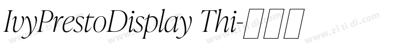 IvyPrestoDisplay Thi字体转换